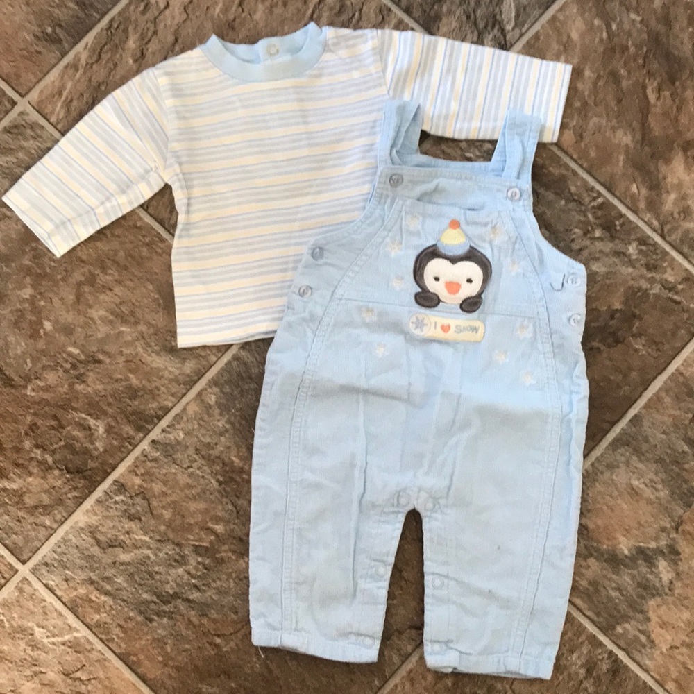 Baby bell overalls set